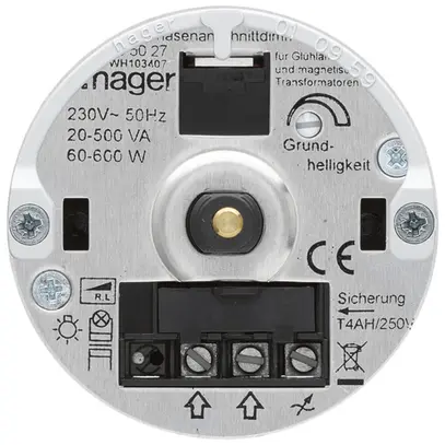 Inserto per variatore rotativo Hager 20…500VA di fase in salita Tipo  E 