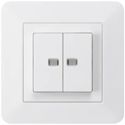 UP-Leuchttaster kallysto.trend 2×A-R/1P mit 2 Linsen weiss 