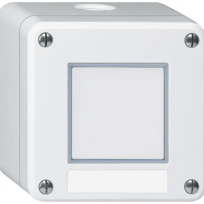 Pulsante di suoneria AP Hager robusto IP55 con placchetta bianco 