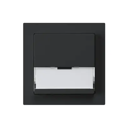 Tasto di suoneria INC A/1L kallysto nero con porta-etichetta 37×15mm 