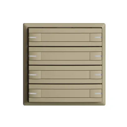 Poussoir ENC KNX 8× EDIZIOdue sand RGB avec LED avec insert papier 