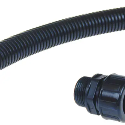 Tuyau matière synthétique Duplex 23mm noir 