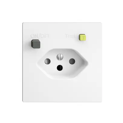 Prise ENC EDIZIOdue T13 FI 30mA F, shutter, blanc 