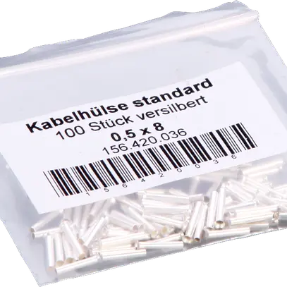 Embout d.câble Standard 0,5mm²/8mm ltn-Ag 