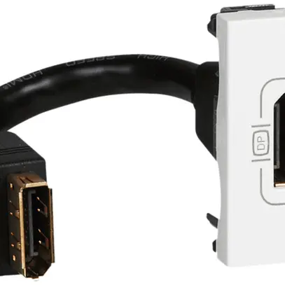 Displayport INS Legrand Mosaic, con cavo di allacciamento 1 modulo bianco 