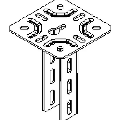 Supporto per soffitto Lanz 2000mm zinc. 150×150 mm 