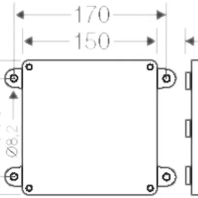 Boîte de dérivation AP Hensel FK E30/90 