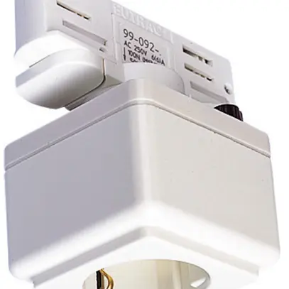 Prise pour rail conducteur SLV pour EUTRAC 3-phases, Schuko, blanc 