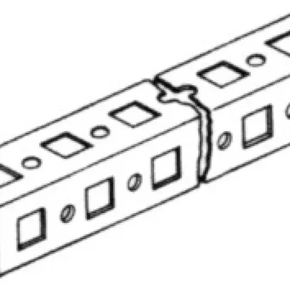 Profilé C Lanz 50×50×2.5mm zingué L=6000mm 