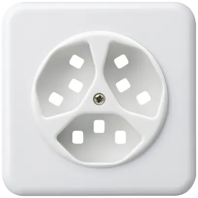 Kit frontal ENC pour prise Hager basico 3×type 23 G blanc 