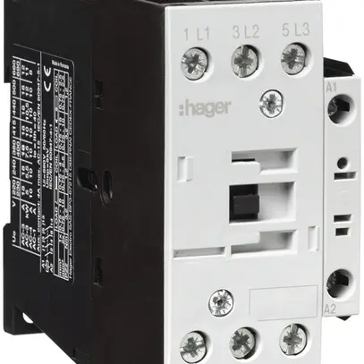 Contattore di potenza Hager 3P+1 chiusura 32A da AC-3 tensione di bobina 230VAC 