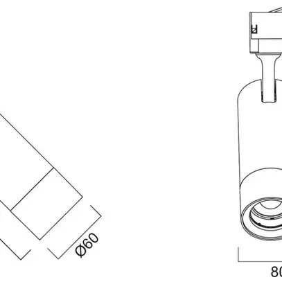 Projecteur LED Sylvania Lenzo Small 15W 1000lm 940 VAR 3ph 15°…50° Ø60 blanc 