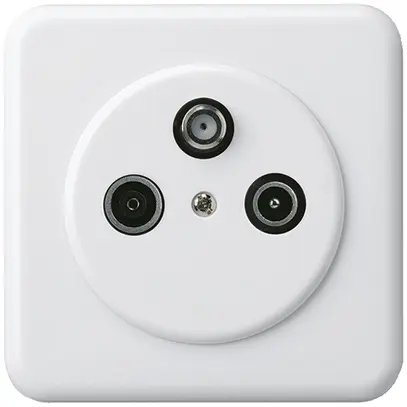 Prise ENC basico TV-R-SAT blanc 