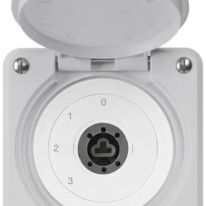 Interrupteur à clé ENC robusto IP55 avec clapet sans cylindre S5/1P gris 