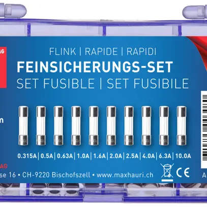 Assortimento di fusibili rapidi MH 10pzz.d. 0.315…10A 