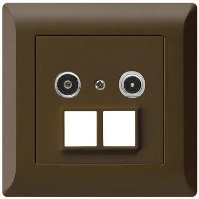 Prise multimédia ENC kallysto.line R/TV 14dB 2GHz brun 