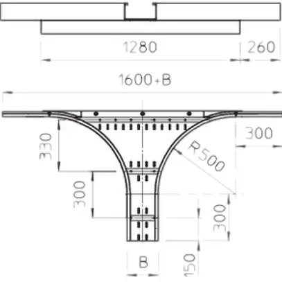 Derivazione T costruzione Bettermann 110×200mm zinc. 