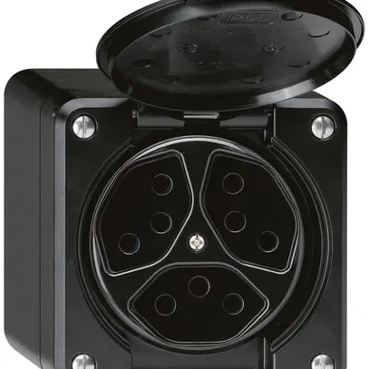 Presa AP robusto 3×tipo 13 nero 