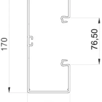 Grundprofil Bettermann PVC zu BR 70×170mm reinweiss 
