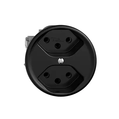 Prise ENC STANDARDdue 2×T13 1×S noir 