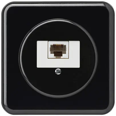 Boîte de raccordement ENC basico 1×RJ45u noir 