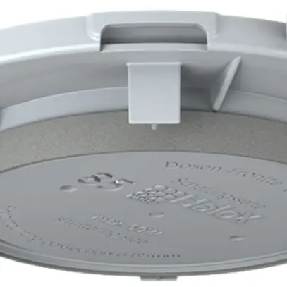 Plaque frontale HaloX 100 pour béton apparent, découpe au plafond Ø85mm 