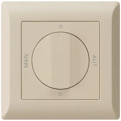 Interruttore rotativo INC 0-Man-0-Aut. kallysto.line beige 2/1L con manopola 