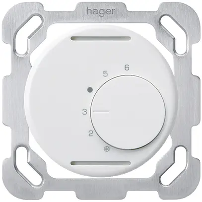 Insert thermostat d'ambiance ENC basico plaque fix.blanc sans interrupteur 