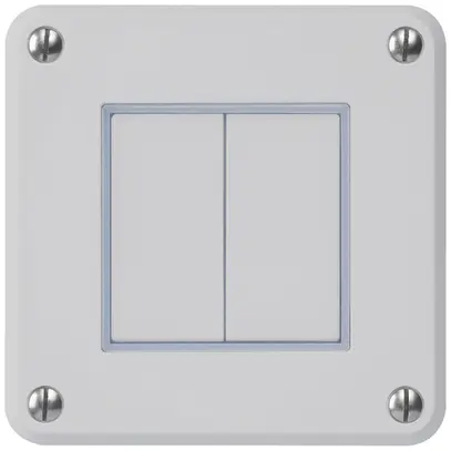 Contact à poussoir ENC robusto IP55 2×1P gris pour combinaison 