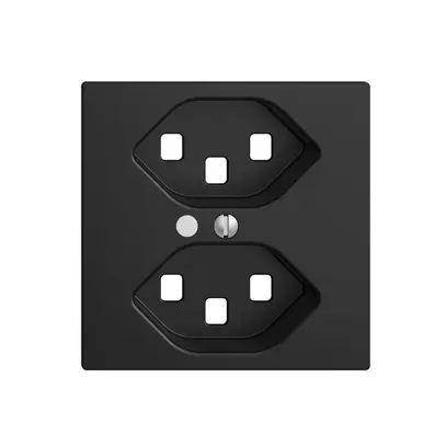 Kit frontale EDIZIOdue nero 60×60mm 2×T23 con lente 