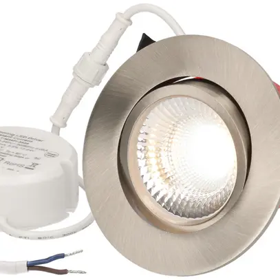 Spot LED INS maxLUCE SOLVO-IP65 8W 230V DIM 750lm 930 foro Ø80mm 38° IP65 nichel 