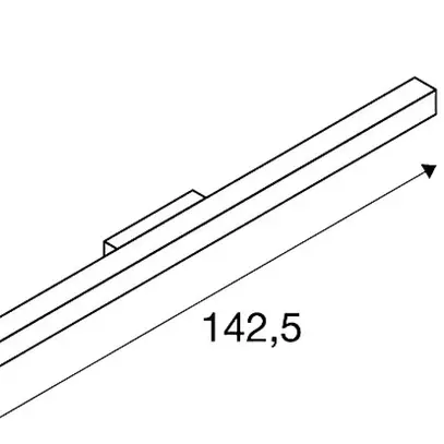 Lampada a muro LED SLV Q-LINE, 42W 230V 3000K 3800lm IP20 nero 