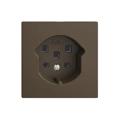 Prise EDIZIOdue T25 16A coffee, avec bornes enf. 