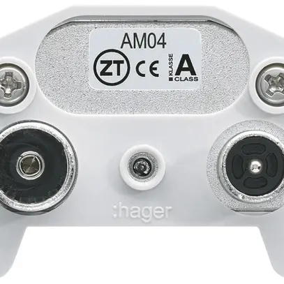 Inserto per presa antenna R/TV/dati Hager montaggio E 2GHz 14db 