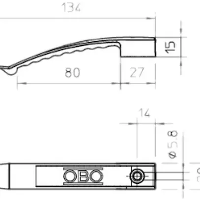 Staffa porta-cavi Bettermann 2032 senza tassello 1×8 NYM3×1.5 grigio chiaro 