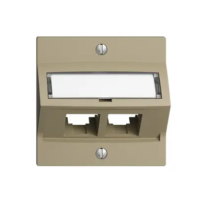Kit di montaggio S-One EDIZIOdue F per 2×RJ45 obliquo, sand 