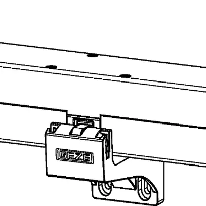 Automatismo a catena Ecchain, bianco, RAL 9010, incl. console GEZE 