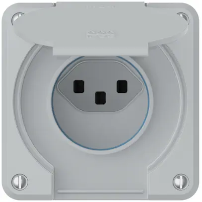 Presa INC robusto 1×tipo 23 IP55 grigio chiaro 