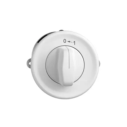 Contact pivotant ENC 0<-1/2P STANDARDdue blanc, avec manette 