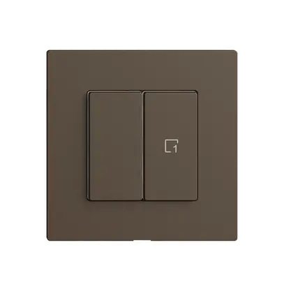 Druckschalter 1K/2T Szene Edue Wiser coffee 