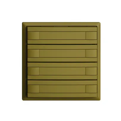 Poussoir ENC KNX 8× EDIZIOdue olive RGB sans LED avec insert papier 