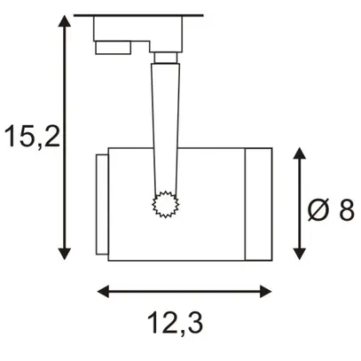 Projecteur SLV EURO SPOT, GU10 25W avec adaptateur 3-phases IP20 blanc 