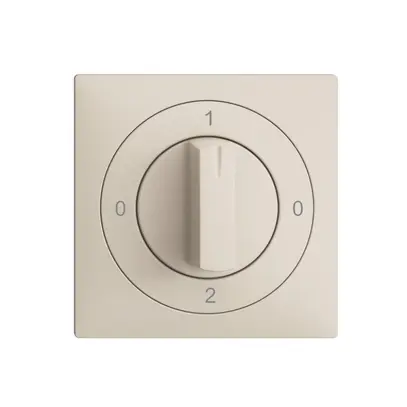 Kit frontal EDIZIOdue 0-1-0-2 60×60mm crema pour interrupteur rotatif 