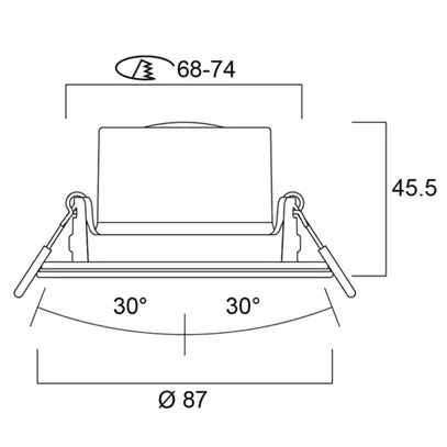 EB-LED-Spot Sylvania START SPOT 4.8W 500lm 38° 827…840 IP44, weiss 