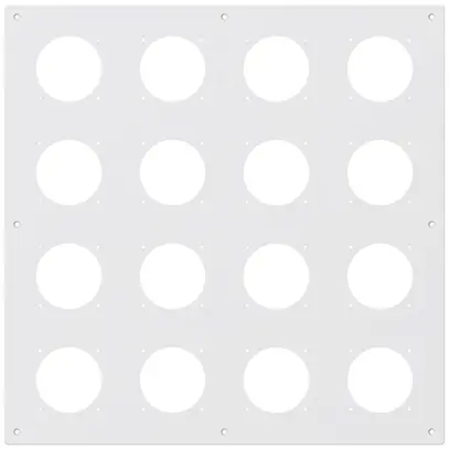 Plaque de montage ENC robusto 4×4 aluminium, blanc 