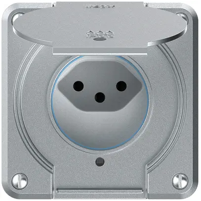 Presa INC robusto 1×tipo 13 luminoso IP55 alluminio 