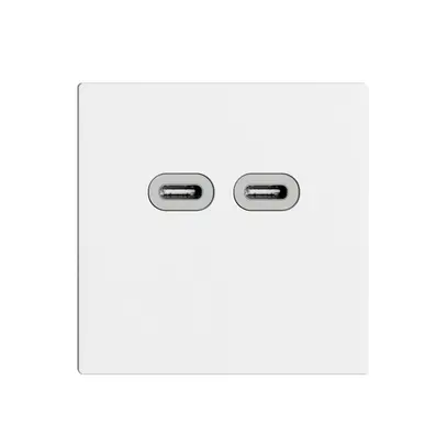 Presa USB 18W 2×tipo C Feller EDIZIOdue F 230V 3600mA bianco 