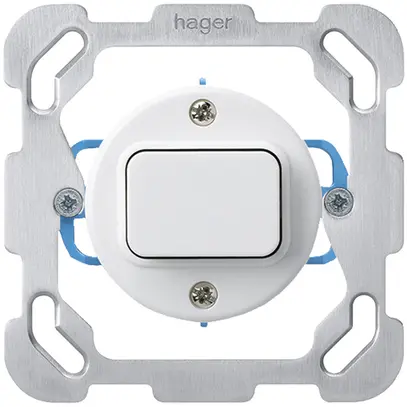 Insert pour interrupteur ENC basico 3/1L avec plaque de fixation blanc 