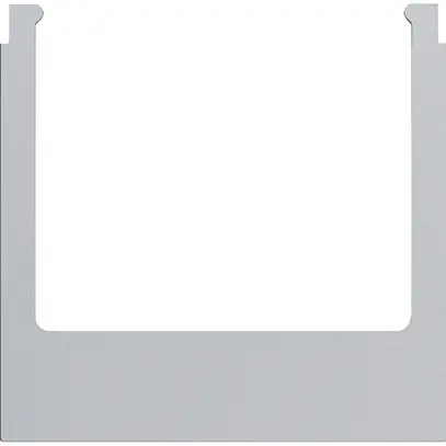 Cadre design audio Hager elcom.touch/elcom.fon carré aluminium naturel 