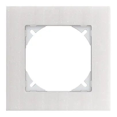 Telaio di cop. EDIZIOdue prestige 1×1 marmo bianco 